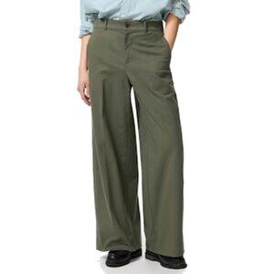 NWT Uniqlo Japan Wide Chino Pants S 27x28 Olive Wide Leg